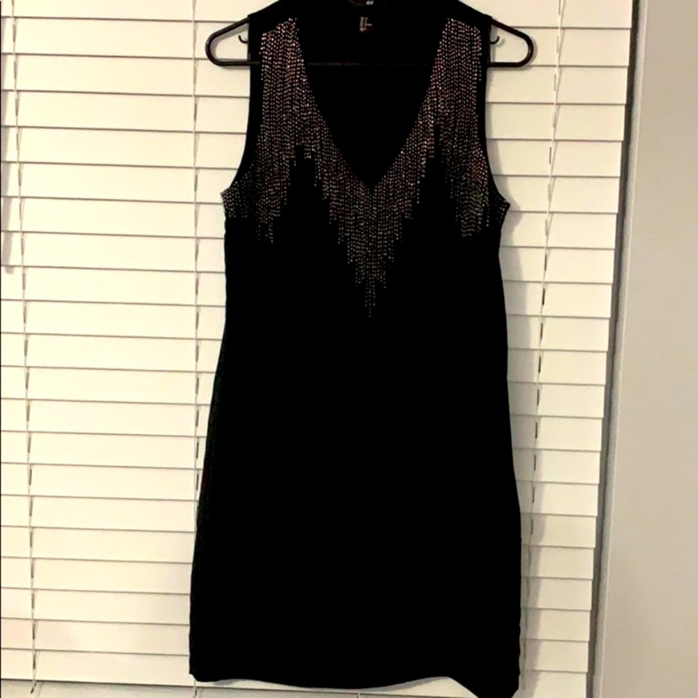 H&M Black Beaded Dress